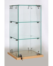 Slimline bordvitrine i ahorn, 33 x 33 x H61 cm