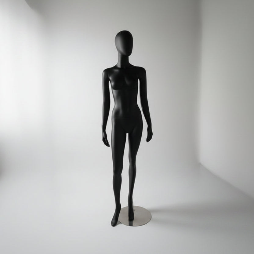 Sort faceless damemannequin 1300 med egghead, model B