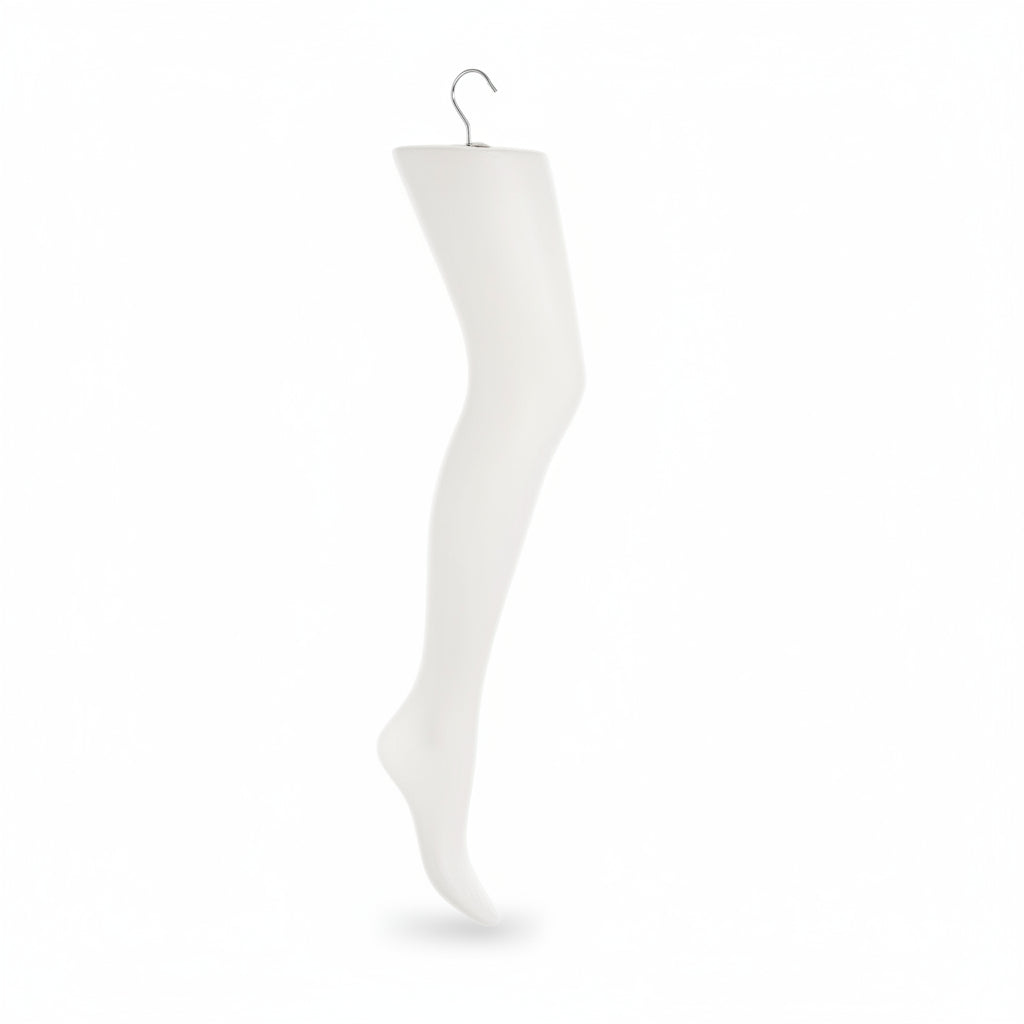 Stocking legs, women's. White plastic with metal hook. 75 cm.