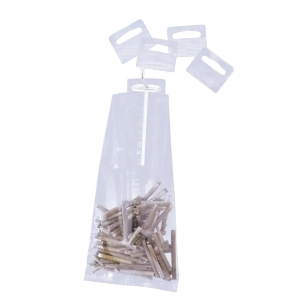 Hang tags / Plastic hanger with self-adhesive