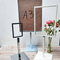 Menu holder, A3, with square base, white, H25 cm (18x18 cm)