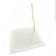 Base plate with 12.2 mm leg spike for mannequin, metal. White. 32 x 32 cm.