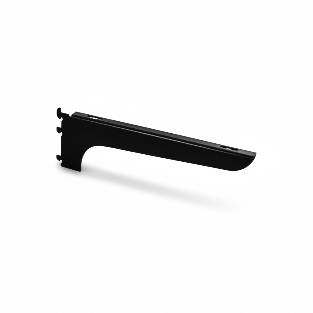 Shelf bracket, left, black - Superskinne