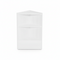 Slimline Disk, corner module, incl. 1 shelf, white, D46 x W46 x H96 cm.