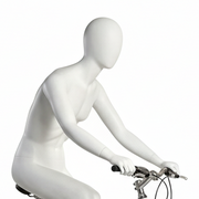 Sports male mannequin, cyclist - white