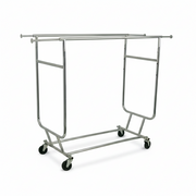 Disco III, double stand, fully foldable, adjustable, chrome, B128-188 x H165-190 cm
