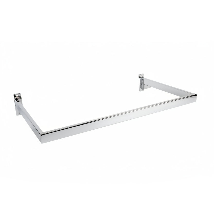 U-shaped rail for panels, chrome, W60 x D28 cm