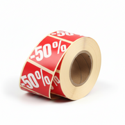 Red labels w/ percent - 500 pcs. -50%