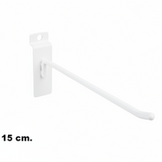 Corner hook for panel, white, 15 cm