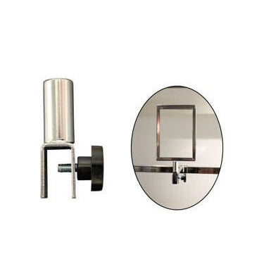 Fittings for 12 mm sign frames, decorative and hanging rod, chrome