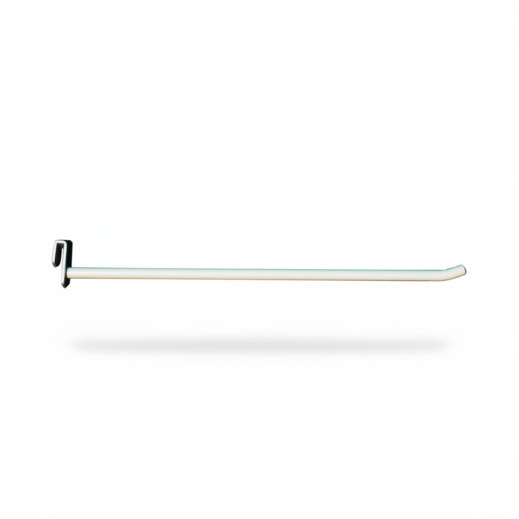 Corner hook for 5 mm decorative rod, white, 30 cm. Ø 8 mm, for Superskinne. Extra heavy-duty