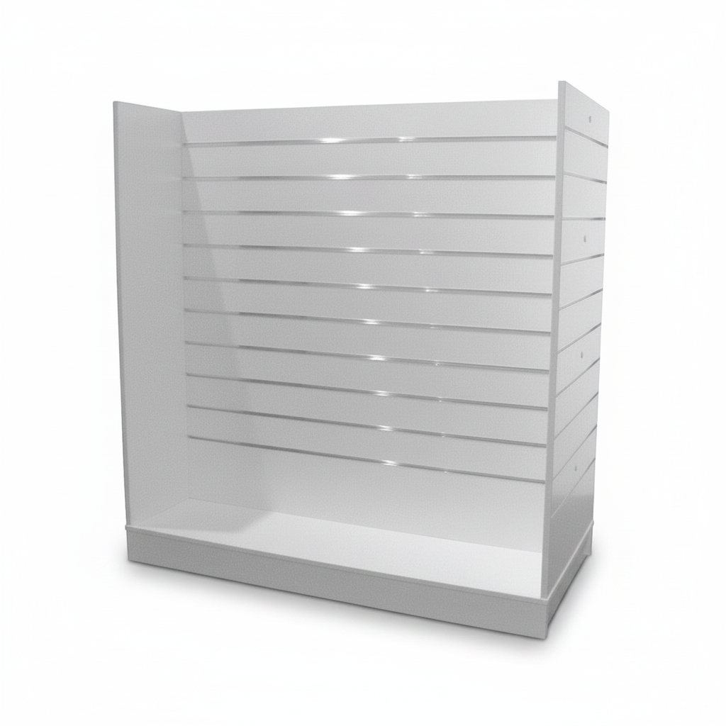 H-rail, white, with 10 cm groove spacing, 124.6 x 60 x H132 cm incl. wheels