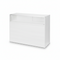Slimline Disk, glass module with 1/4 glass front and sliding doors, white, W 122 × D 46 × H 96 cm