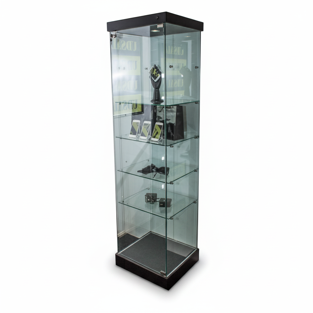 Display cabinet - Toscana 1 - high model. 50 x 46 x H 184 cm. - Black