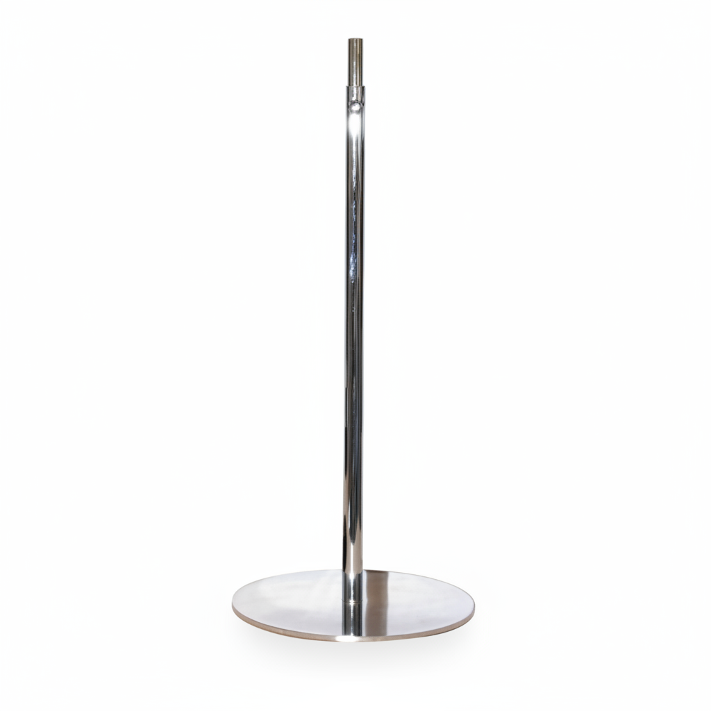 Metal base Ø 30 cm. For torso and mannequin. Choose chrome or black - mannequin and torso sold separately