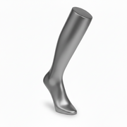 Sock foot. Men's on foot. Silver