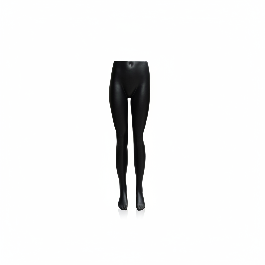 5400 women's torso, legs - black. Metal footplate. Mannequin lower body