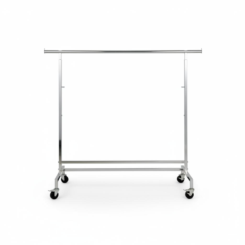 Disco II, height-adjustable, chrome, W153 x H140-185 cm