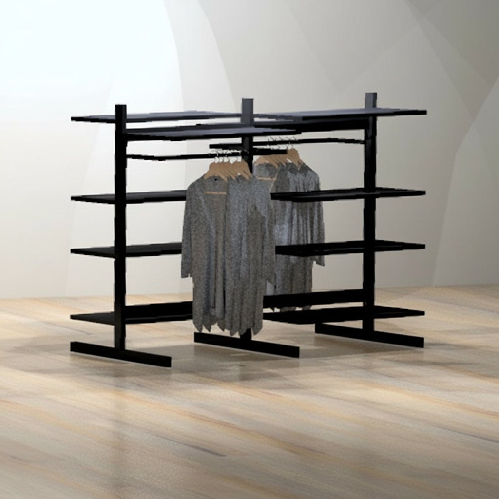 T-column, black, base 75 cm, 140 cm