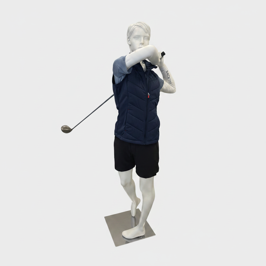 Female sports mannequin, golf - white