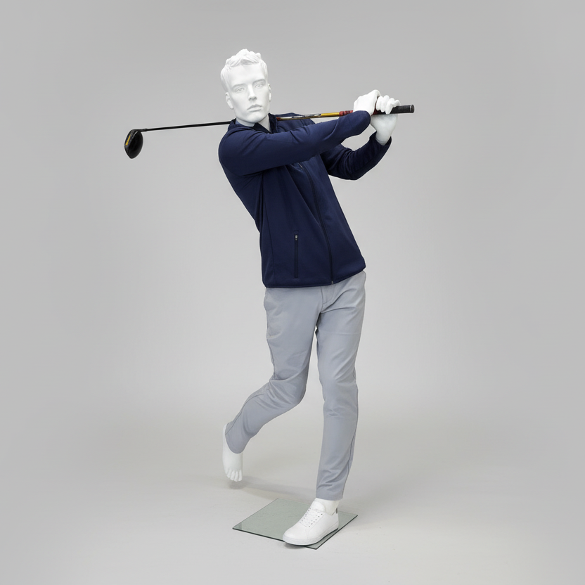 Men's sports mannequin, golf - white