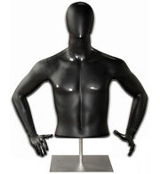 Sort high gloss herrebuste til borddisplay med faceless hoved