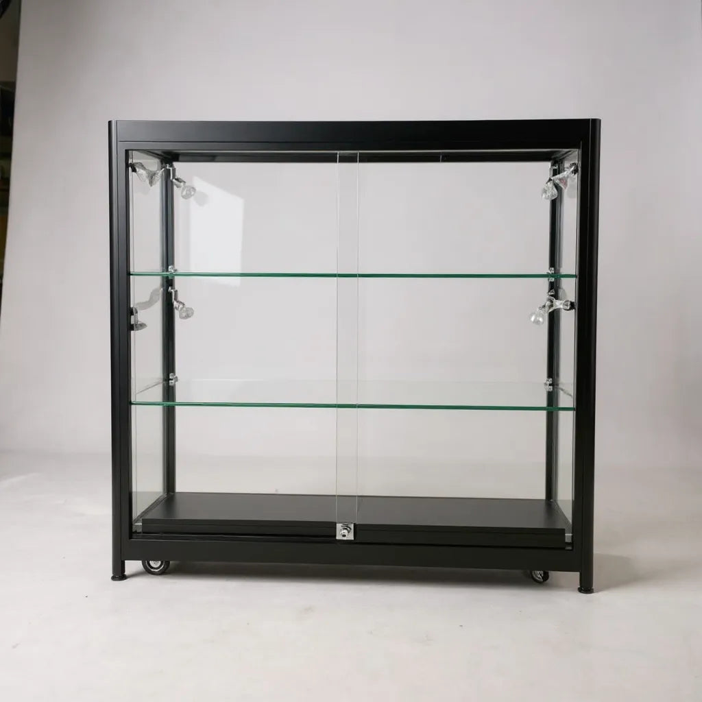 Display Cabinet H90 - black - Pisa low