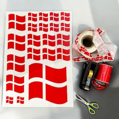 Plakat. Dannebrogs flag, 50 x 70 cm - til klipning