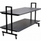 Sales table, L10, double with gray tabletop, black, 155 x 74 x H90 cm.