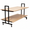 Sales counter, L10, double with maple tabletop, black, 155 x 74 x H90 cm.