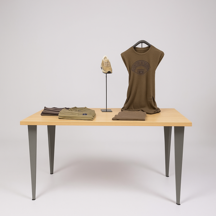 Maple salgsbord, ahorn, 120 x 80 x H87,5 - 94 cm. Vælg bordben