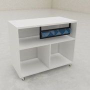 Packing counter - Frame-disk, white. B110. Incl. paper roll holders