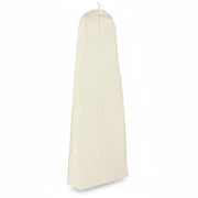SuperSellerS breathable cream non-woven garment bag for dresses with a clear business card pocket