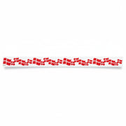 SuperSellerS self-adhesive window streamer with red and white Danish flag pattern, 120 cm long for party decoration.