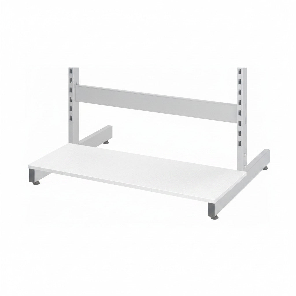 SuperSellerS white flat shelf 123x37 cm for retail panel gondola display base or top