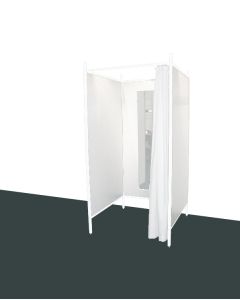 3-sided changing room - White frame