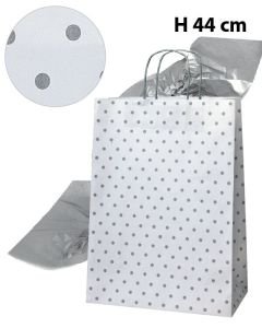 Paper Bags - Polka dots - H 44 cm.