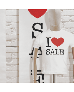 T-shirt  " I ♥ SALE"
