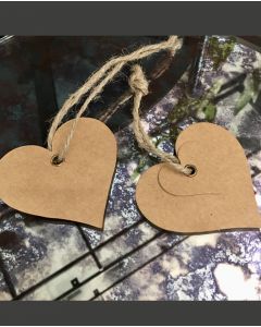 Heart shaped manilla tag