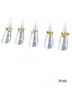 Ring Cones - Clear Acrylic - H 7 cm.