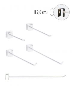 Hooks f/ 12 mm rail - White