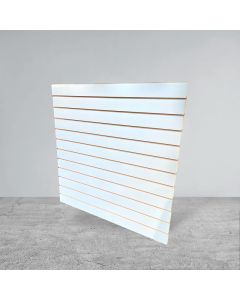 Slatboard 120 x119,8 cm - Alu-look med alulister - rillepanel