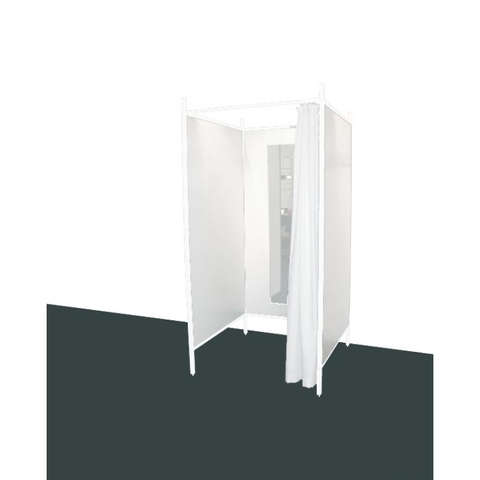 3-sided changing room - White frame