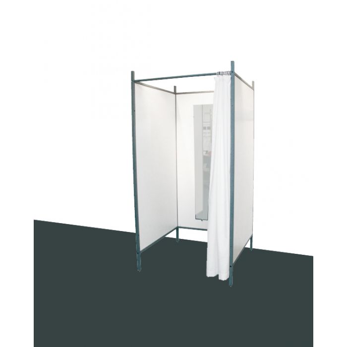 3-sided changing room - Titanium frame