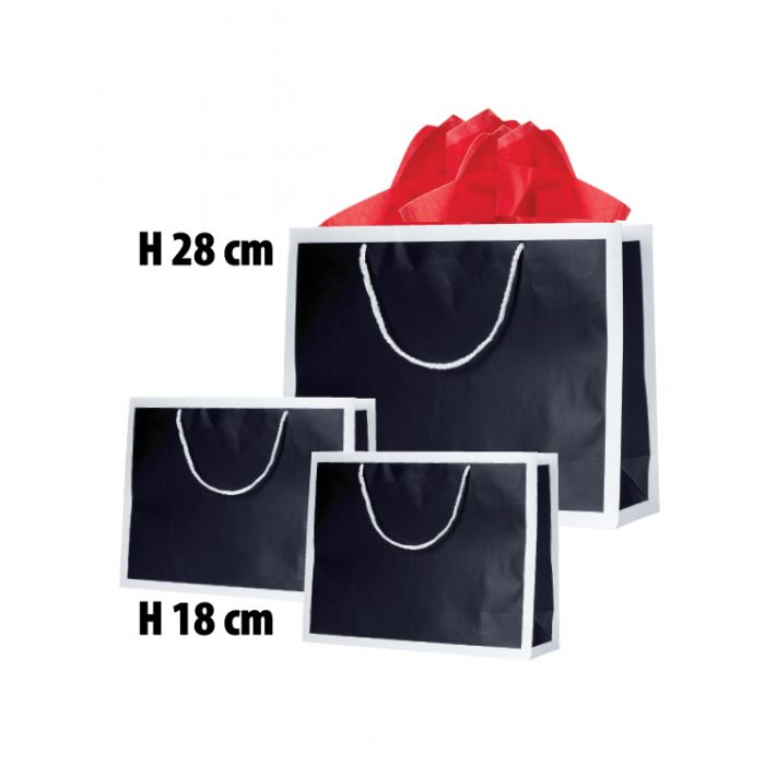 Paper Carrier Bags - Edge - H 18 cm.
