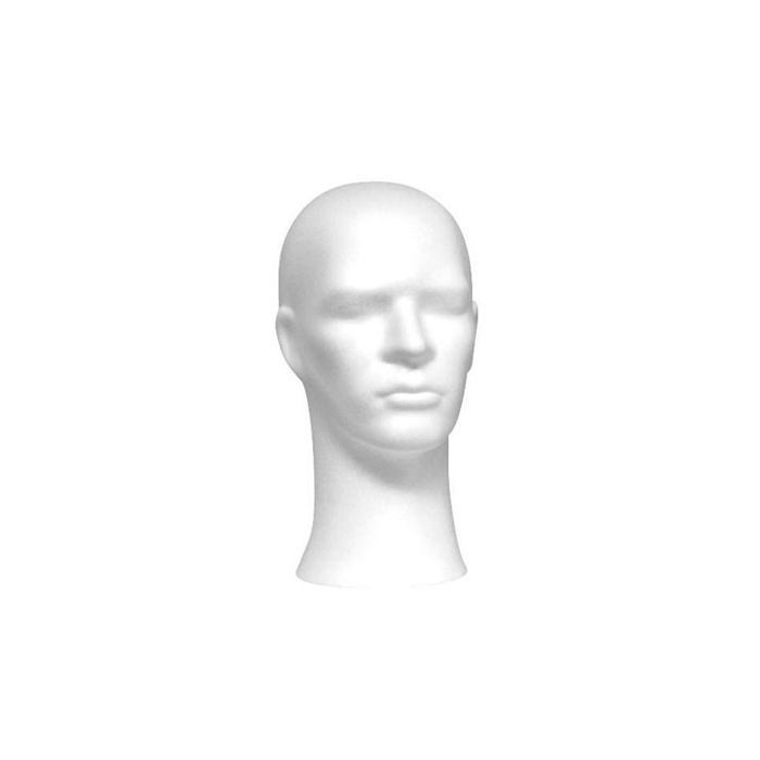 Male Polystyrene Mannequin Head