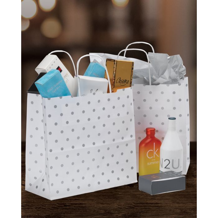 Paper Bags - Polka dots - H 24 cm.