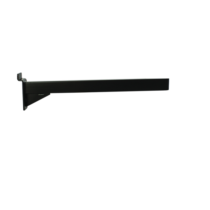 Straight shelf brakcet f/ slatwall -35 cm. - Black