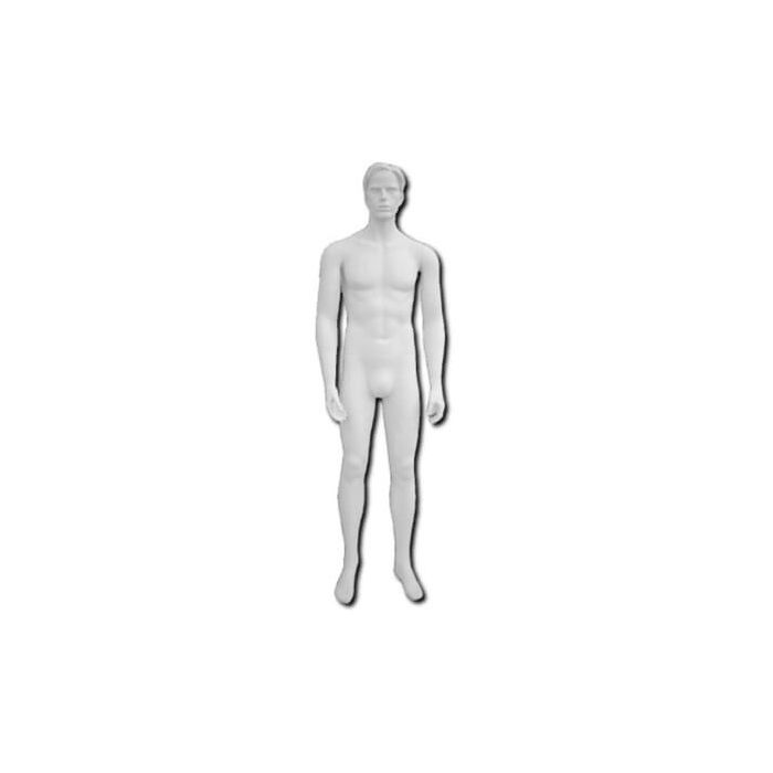 White standard male mannequin with head