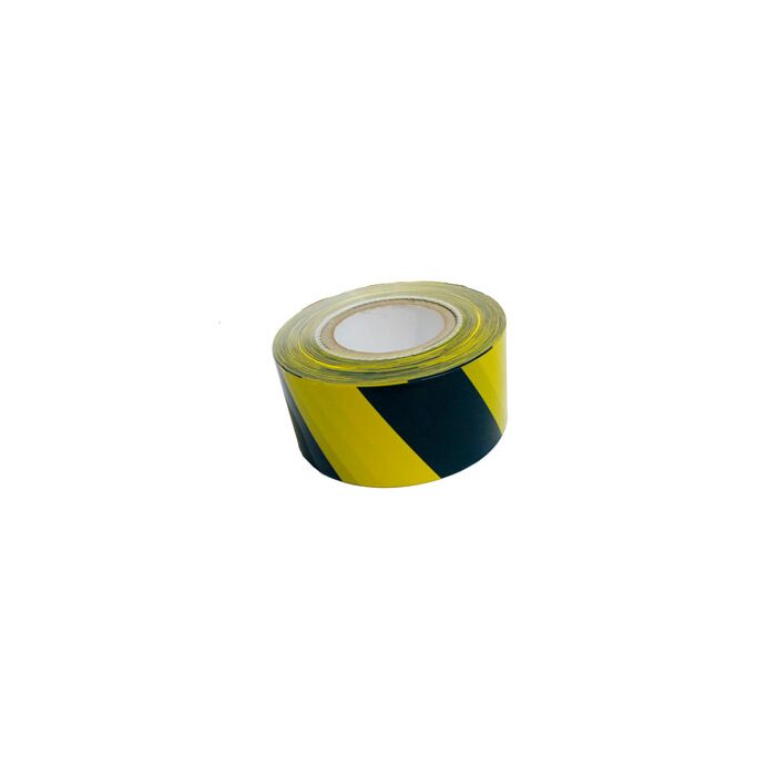 Barricade tape with black and yellow stripes 